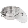 Stainless Steel Double Boiler Steamer with Handles, Soup Steamer Pot for Home Kitchen