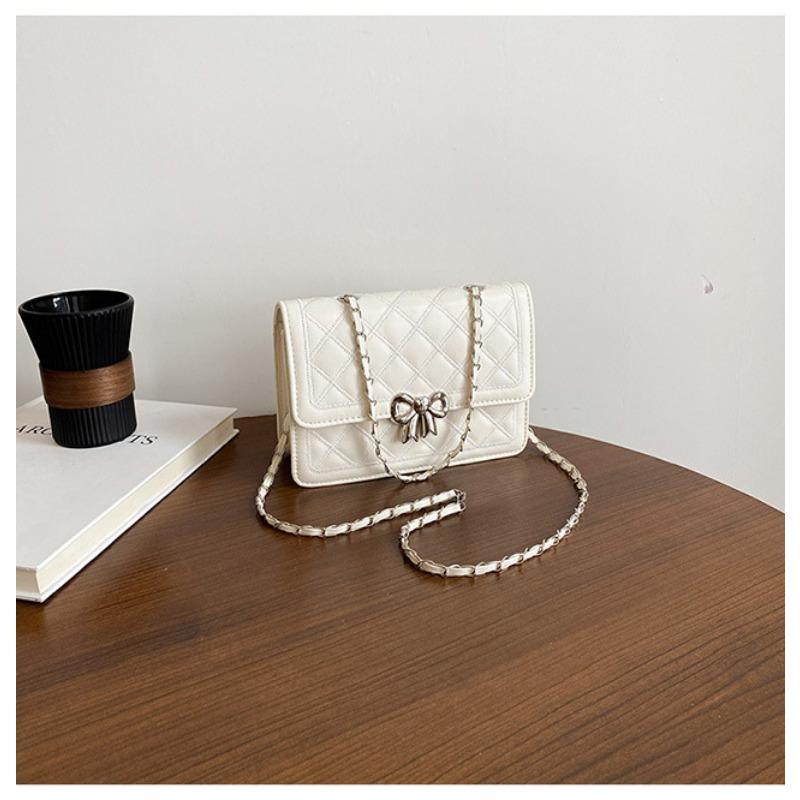 

Chain bag women s new fashion and leisure personalized small square bag simple texture tide oblique span shoulder bag