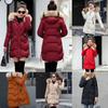 Women Slim Colorful Fur Collar Hooded Coat Jacket Parka Outwear For Ultimate Winter Warmth