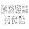 7Pcs Christmas Snowflakes Stamper Clear Silicone Stamper for Holiday Card Making