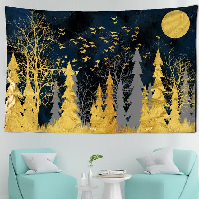 Палевый гобелен с иллюстрацией — фото 15