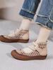 2025 summer and autumn retro casual soft-soled mother sandals hole hole women's shoes foreign style versatile trend sense foreign style versatile
