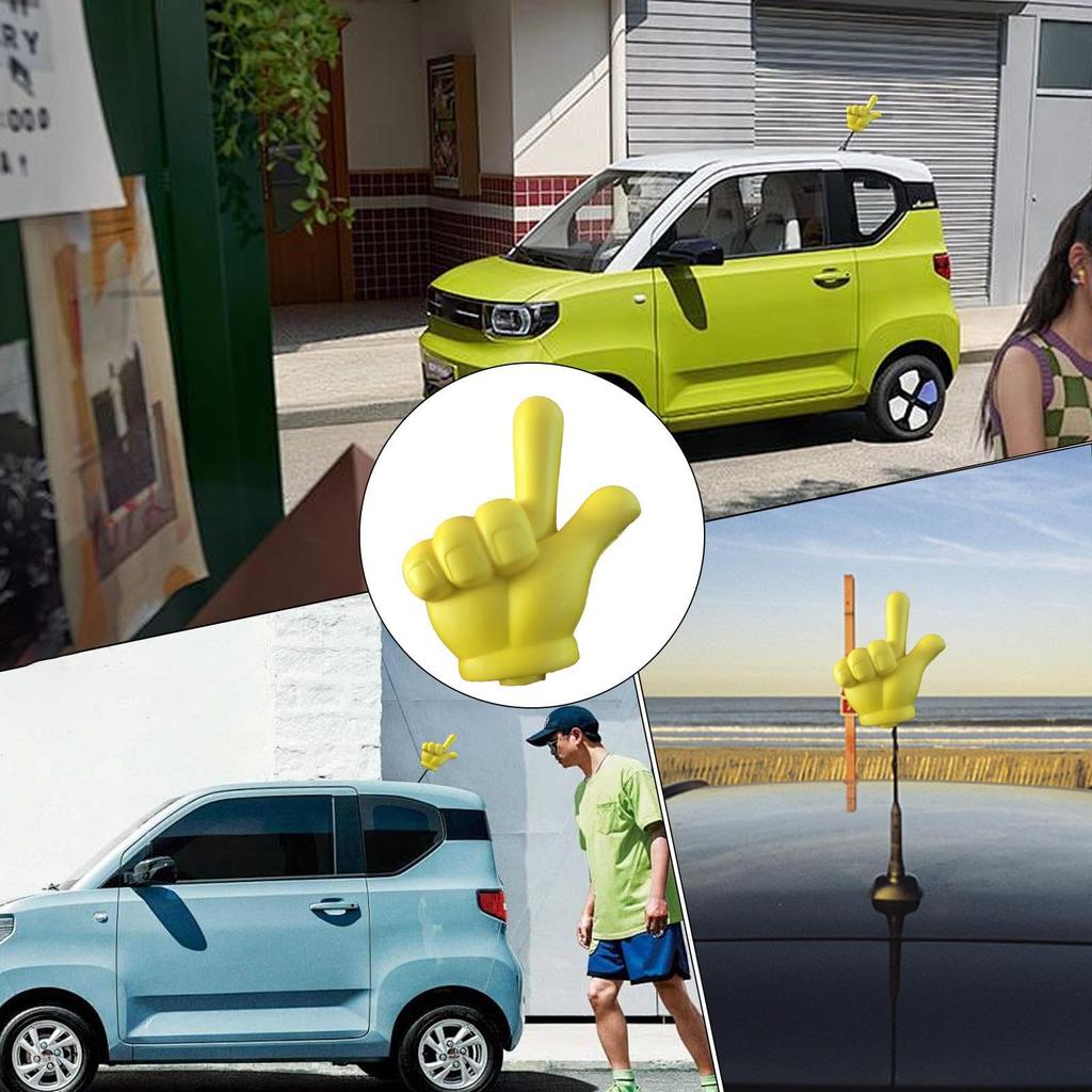 Antenna Topper Hand Gesture - Car Antenna Ball | Cute Roof Decoration Truck RV SUV Universal Home Trailer
