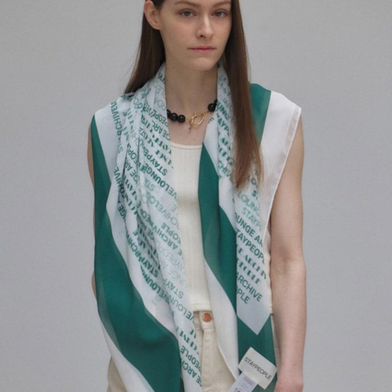 

STAYPEOPLE STAY GRAPHIC SCARF (2 COLOR) NAVY