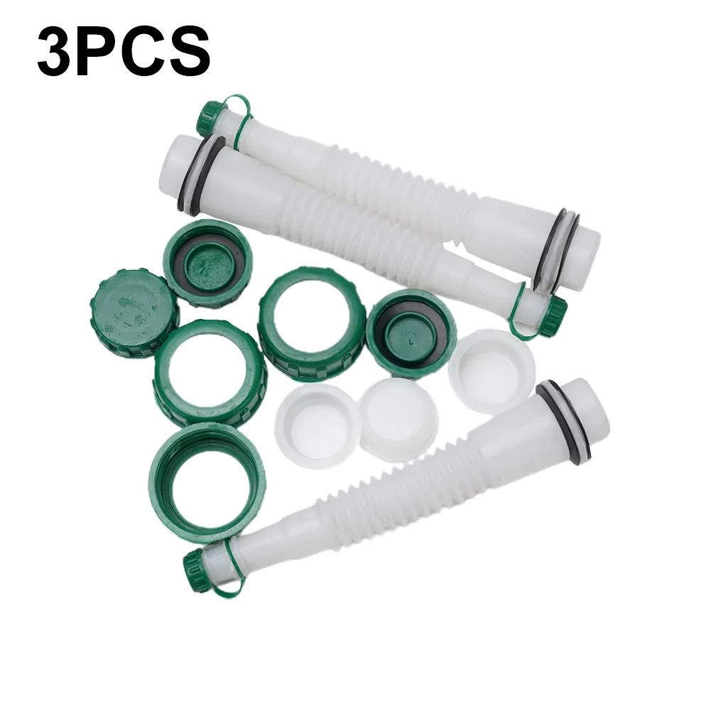 Fuel Spout Gas Can Cap Kit 3 Sets Industrial Nozzle Gasket Replacement Spout Lawn Mowers Lawn Edgers And Trimmers