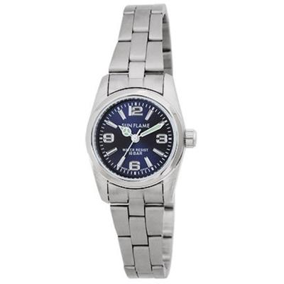 J-AXIS Women's MJL-X03-BL (SUNFLAME Quartz Women's Sun Flame) Round Watch Silver Alloy Analog