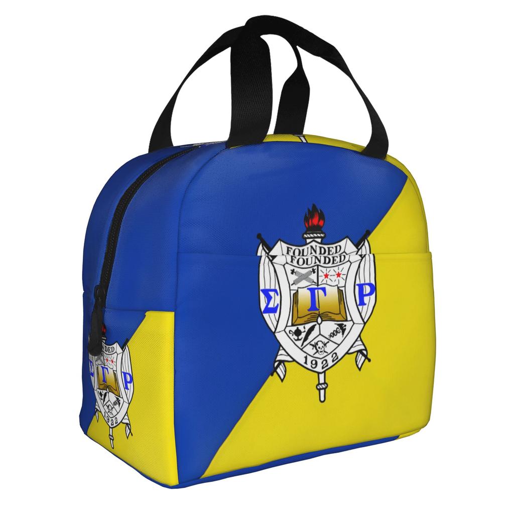 SGRHO1922 Sigma Gamma Rho Insulated Lunch Bag for School Office African American Sorority Portable Cooler Thermal Bento Box