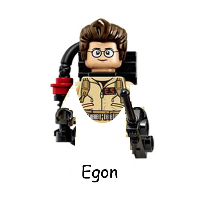 Promotions!! 4Pcs/Set Ghostbusters Egon Spengler Peter Winston Zeddemore Stay Puft Model Action Figures Blocks Toys for Children