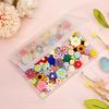 WTEMPO Mini Resin Flowers Nail Art Decorations Cute Tiny Flatback Resin Flower Slime Charms for DIY Crafts Micro Landscape Decor Small Accessories