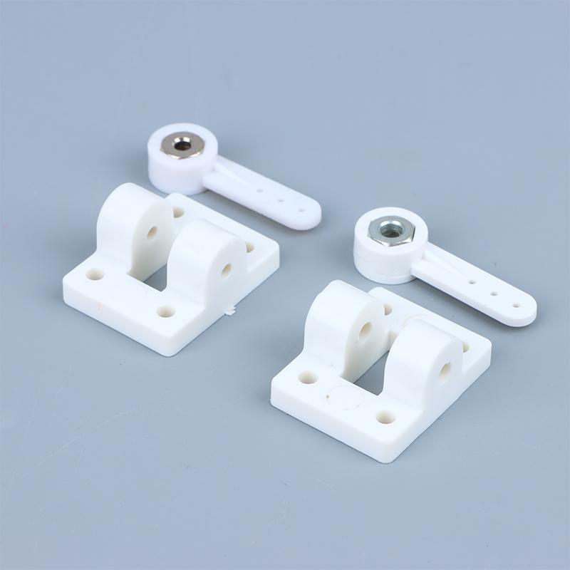 1 Set Landing Gear Front Wheel Steering Steering Arms+Mounts Suitable For Rc Fixed Wing Aircrafts Diy Parts