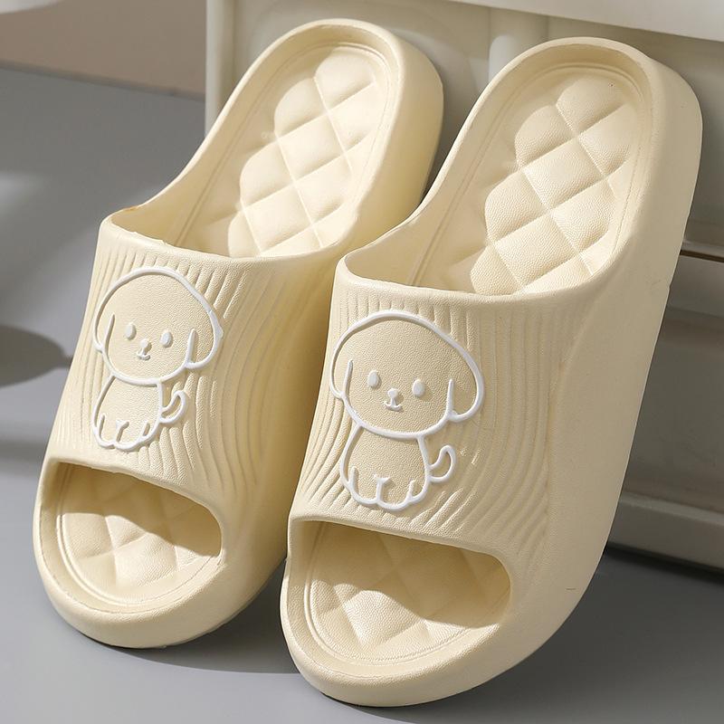 New Summer Sandals and Slippers Female Home Soft-soled Non-slip Dog Cartoon Slippers Cartoon Slippers Male Summer