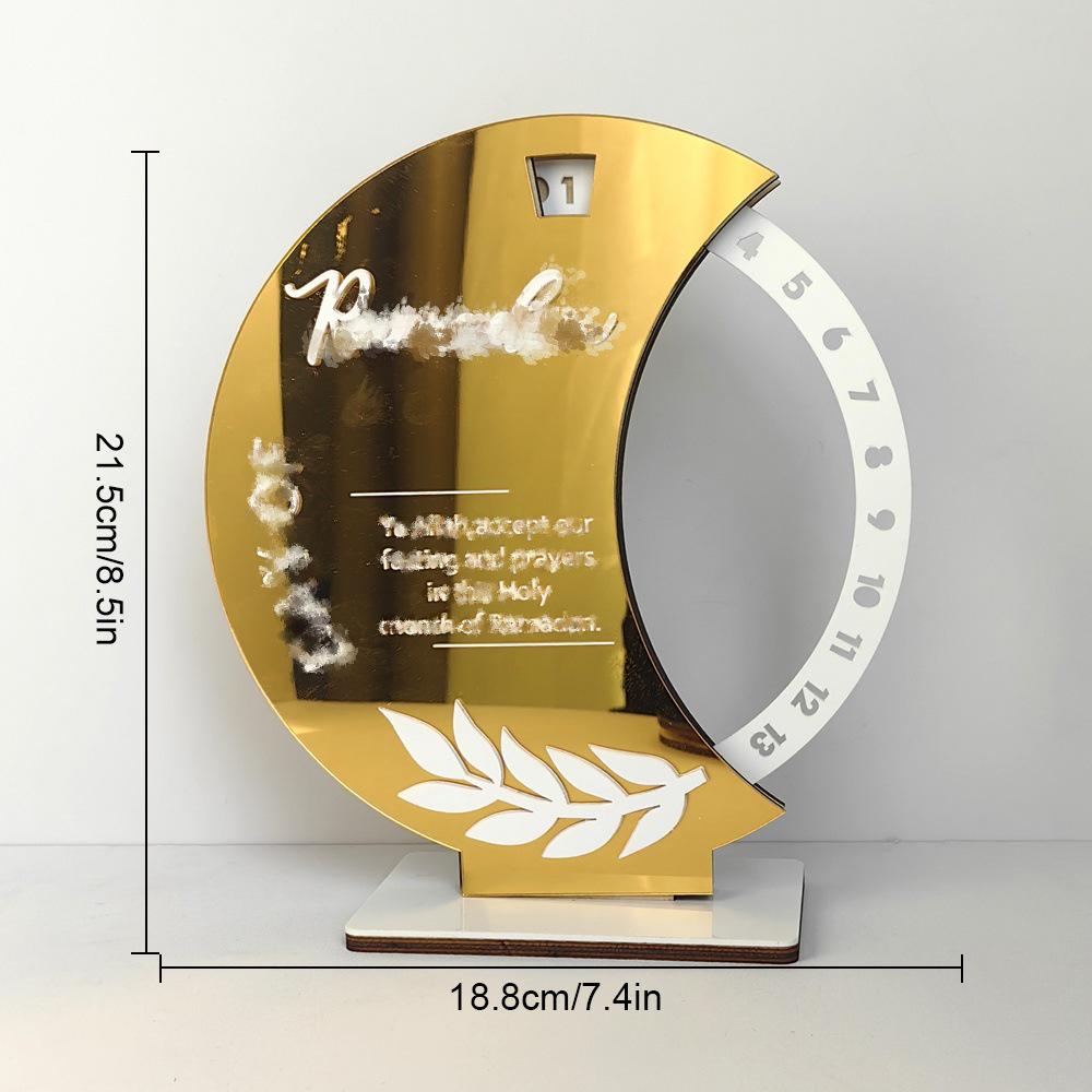 MZ Creative Ethnic Wooden Rotating Acrylic Calendar Ornament