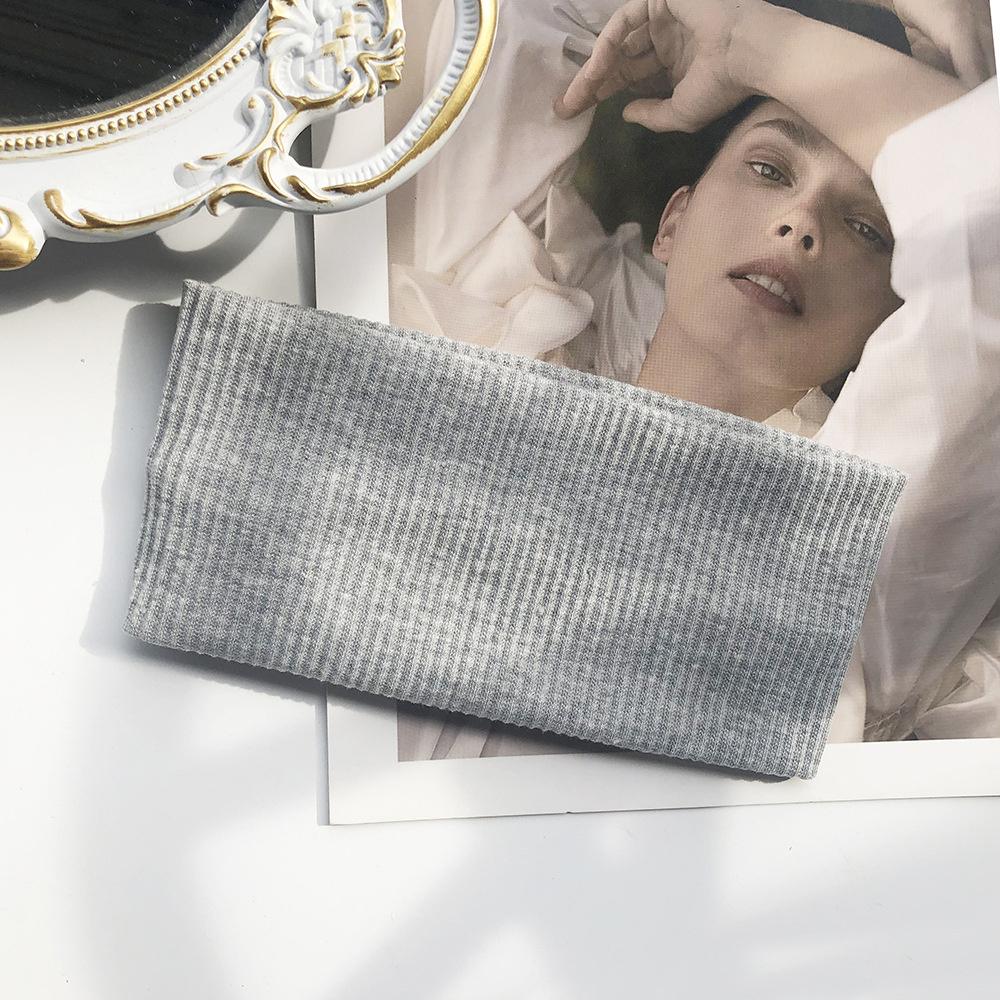 

Сплошная повязка на голову для женщин и мужчин, вязание эластичных повязок для волос для йоги, тюрбан, обруч для макияжа, винтажные аксессуары для повязки на голову светло-серый