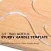 Acrylic Clear Cutting Board Handle Template Multipurpose DIY Crafts Household for Children Adult DIY Cutting Board