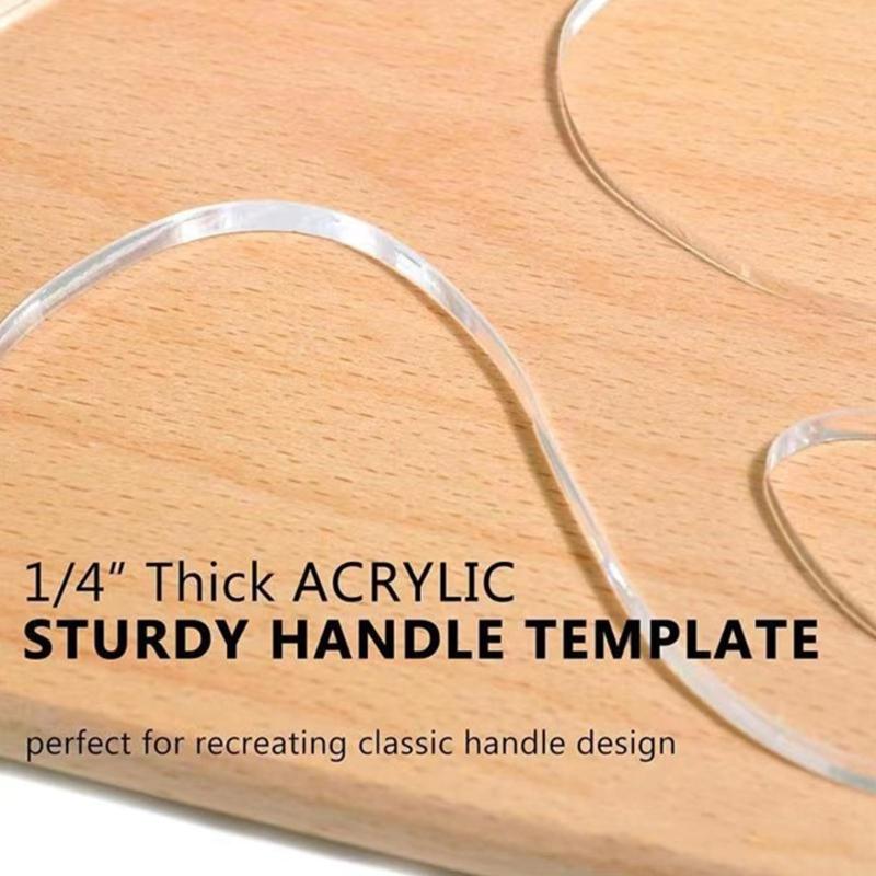 Acrylic Clear Cutting Board Handle Template Multipurpose DIY Crafts Household for Children Adult DIY Cutting Board