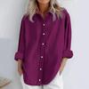 Women's Fashion Casual Solid Colour Cotton Button Cardigan Long Sleeve Top