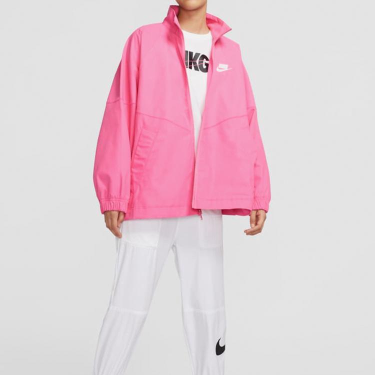 Nike Sportswear Windrunner Woven Jacket Pink White For Women CZ1425-684