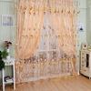 Romantisk Floral Tulle Voile Romdeler Dør Vindu Gardin Draper Panel Sheer
