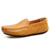 Men's Spring 2025 Casual Leather Slip-On Shoes - Korean Style, Large Size, Soft Sole, Perfect for Summer Driving