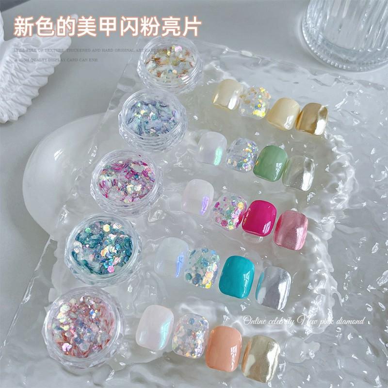 Ins Style Nail Art Glitter Sequins Set DIY Manicure Decorations