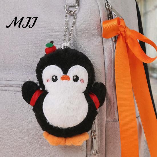 Penguin Plush Toy with Squeaker, Cartoon Keychain Stuffed Animal Decor Pendant, Doll for Backpack Bag Charm Mini