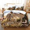 Fashion Animal Leopard Bedding Set Single Twin Full Queen King Size Bed Set Kids Bedroom Duvetcover Sets Bed Sheet Set
