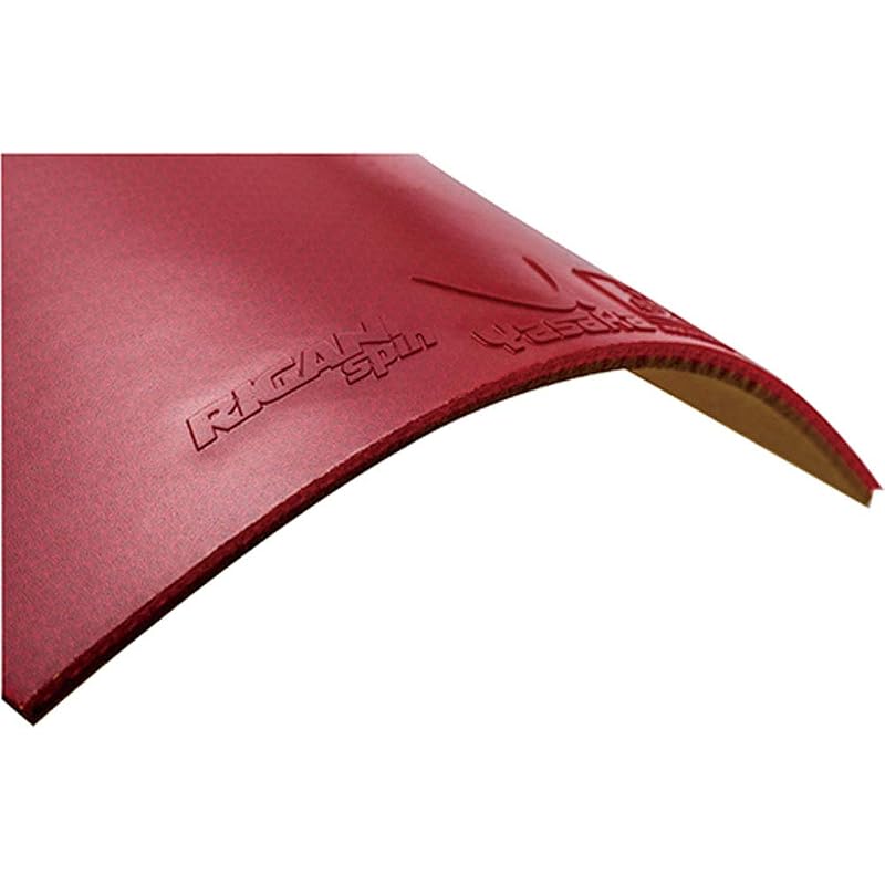 Yasaka Table Tennis Rubber, Raigan Spin, Inverted, B-86, Red, Medium Thickness (1.8mm)