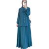 Spring 2024 Women's Muslim Wear: Loose Long-Sleeve Shirt & Midi Skirt Set