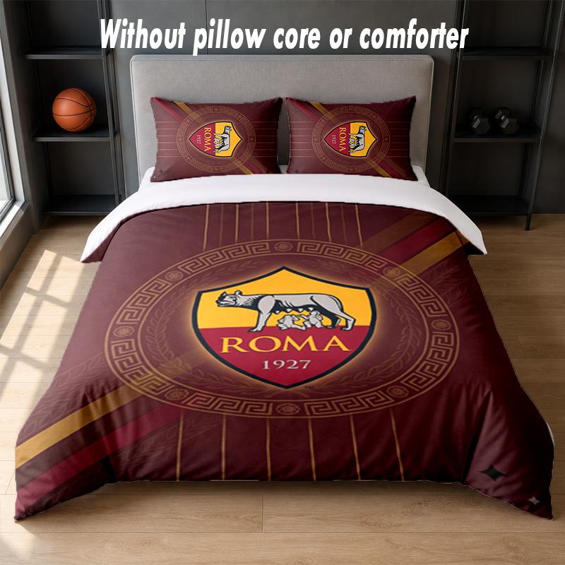 AS Roma Design Postel Povlečení 1 Povlak na přikrývku + 2 Povlaky na polštář Měkké Prodyšné Domácí Lůžkoviny