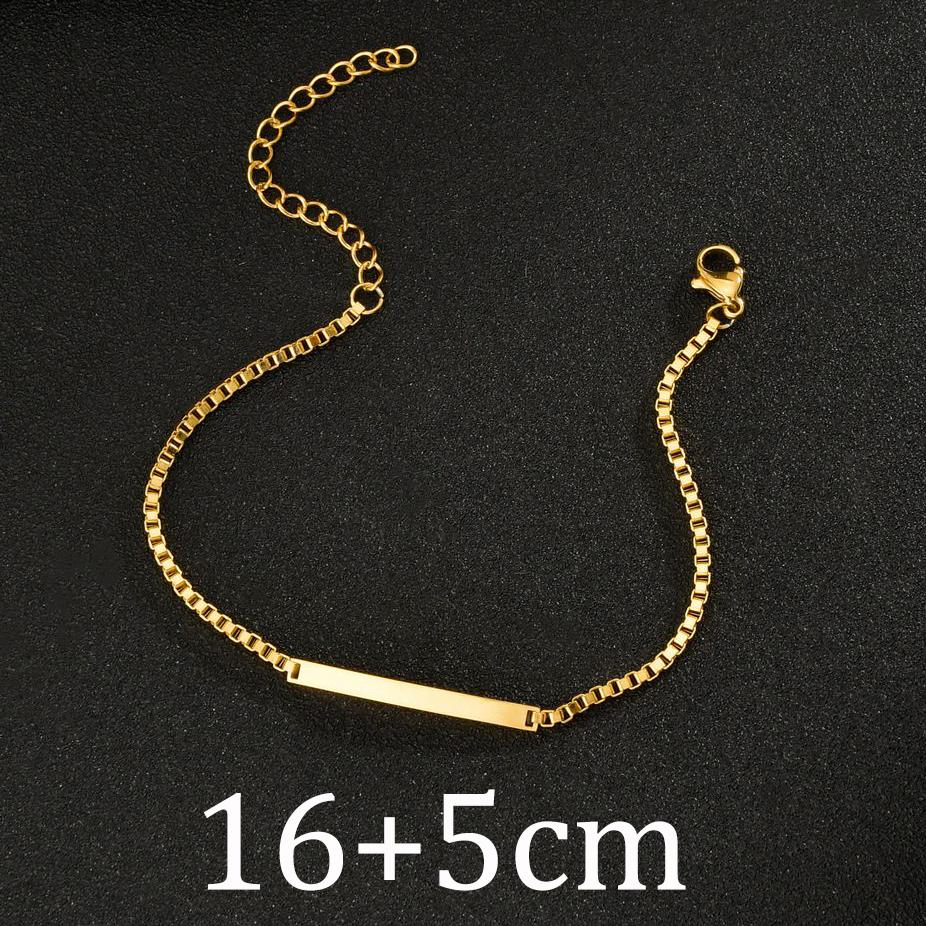 Atoztide Personalized Engrave Name Date Bracelet Set Stainless Steel For \Women Men Adjustable Link Cuban Chain Jewelry Gift