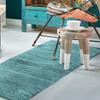 Living Room Rug In Light Blue Braided Leather 60x120