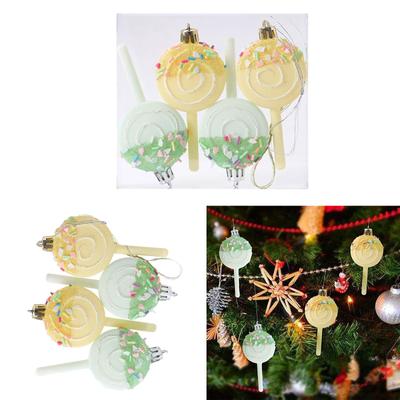 Elegant Candy Color Christmas Tree Hanging Pendant Colorful Baubles for Holiday Decoration Indoor and Outdoor Ornament