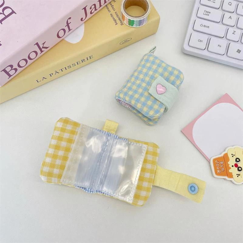 1 Pièce Mini Album Photo à Reliure Grille - Pochette d'Insertion ID de 1/2 pouce Style Mignon pour Stockage de Photos d'Idoles