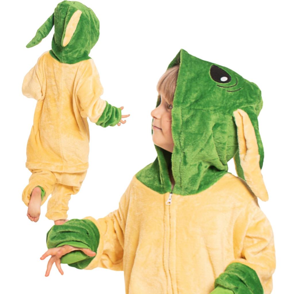 Kinderpyjama Kigurumi Onesie Star Wars Yoda Gelb 135-145 cm