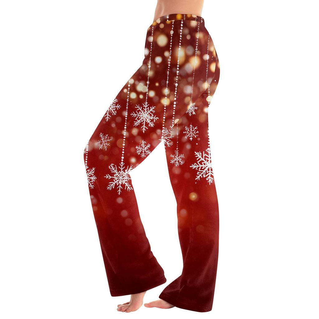Women's Casual Fashion Women's Sports Home Christmas Pajama Pants Long Pants