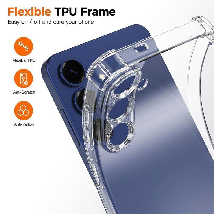 Coque de Protection - BOOLING - pour Samsung Galaxy S25 FE - TPU Souple - Coins Renforcés - 2 Verres Trempés