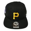 Forty Seven 47 Pittsburgh Pirates Sure Shot Captain Snapback Cap In Black