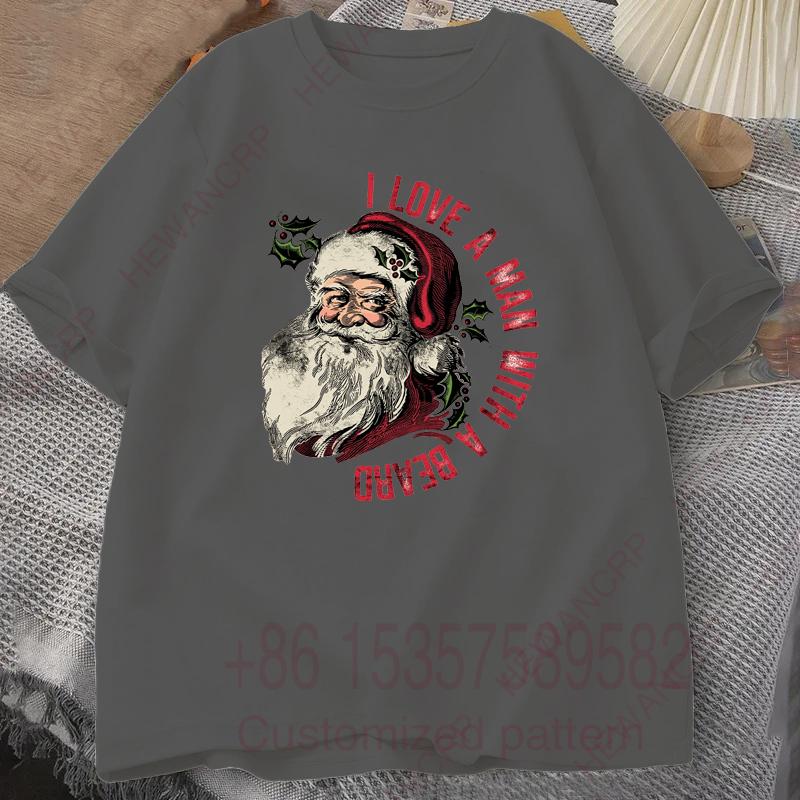 I Love A Man with A Beard Mens Tracksuit Tshirt Summer Casual Sportswear Round Neck Shortsleeved Breathable Cotton Pullover S