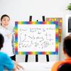 1Roll Self Adhesive Rainbow Pencil Edge Stickers Chalkboard Bulletin Board Border Paper 3Inch Border Classroom Decors