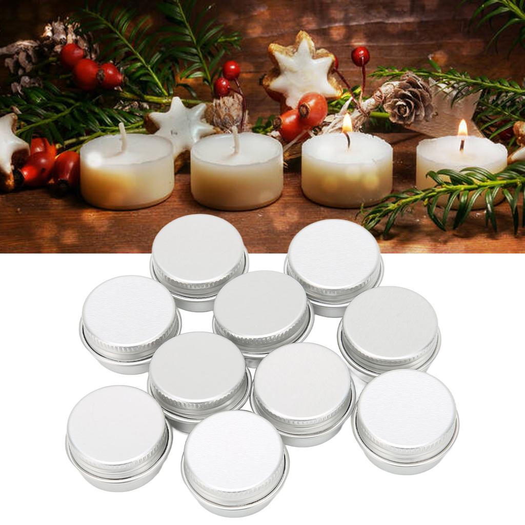10pcs 5ml Portable Empty Aluminum Tin Can Empty Round Aluminum Tin for Lip Balm Solid Perfume