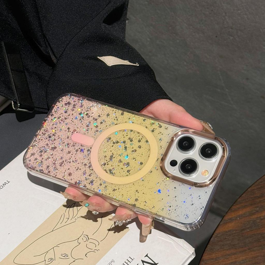 Apple iPhone 16/17 Pro Gradient Glitter Magnetic Case - Full-Coverage for Pro Max
