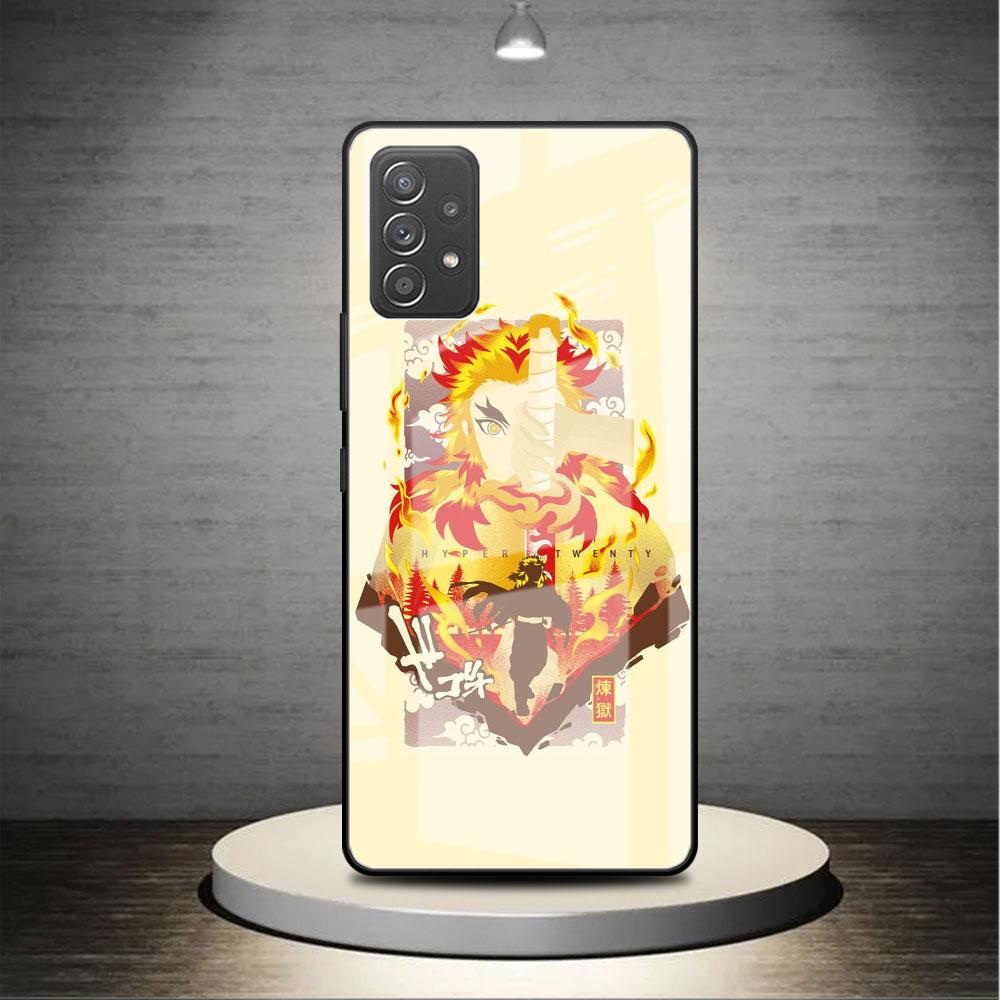 

Стеклянный чехол для Samsung Galaxy A52 A71 A50 A51 A70 A21s A31 A72 A10 A12 A30 A22 5G Чехол для телефона Аниме Клинок, рассекающий демонов Samsung A30