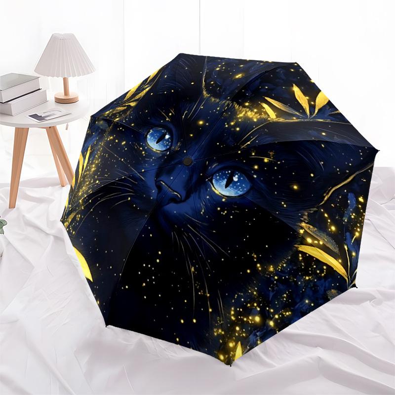 1PC Celestial Feline Automatic Open/close, All-Season Portable Folding Umbrella for Women & Men yy250919150