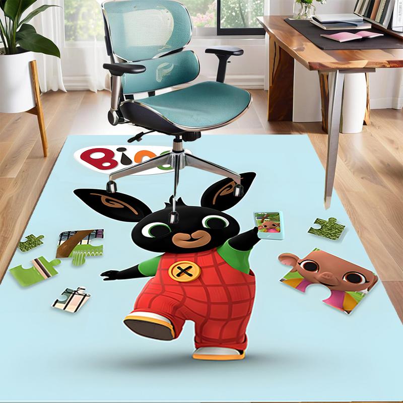 1pc Bing Bunny2 Design Area Rug - Non-Slip, Soft & Cozy Floor Mat for Living Room, Bedroom, Office - Indoor/Outdoor Decorative Carpet