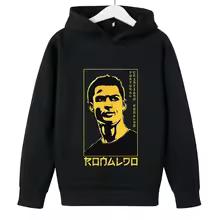 Spring Autumn Casual Children's Hoodie Sports Sweatshirt for Boys and Girls Ronaldo Printed 2-14 Years Fashion Kids Pullover Top