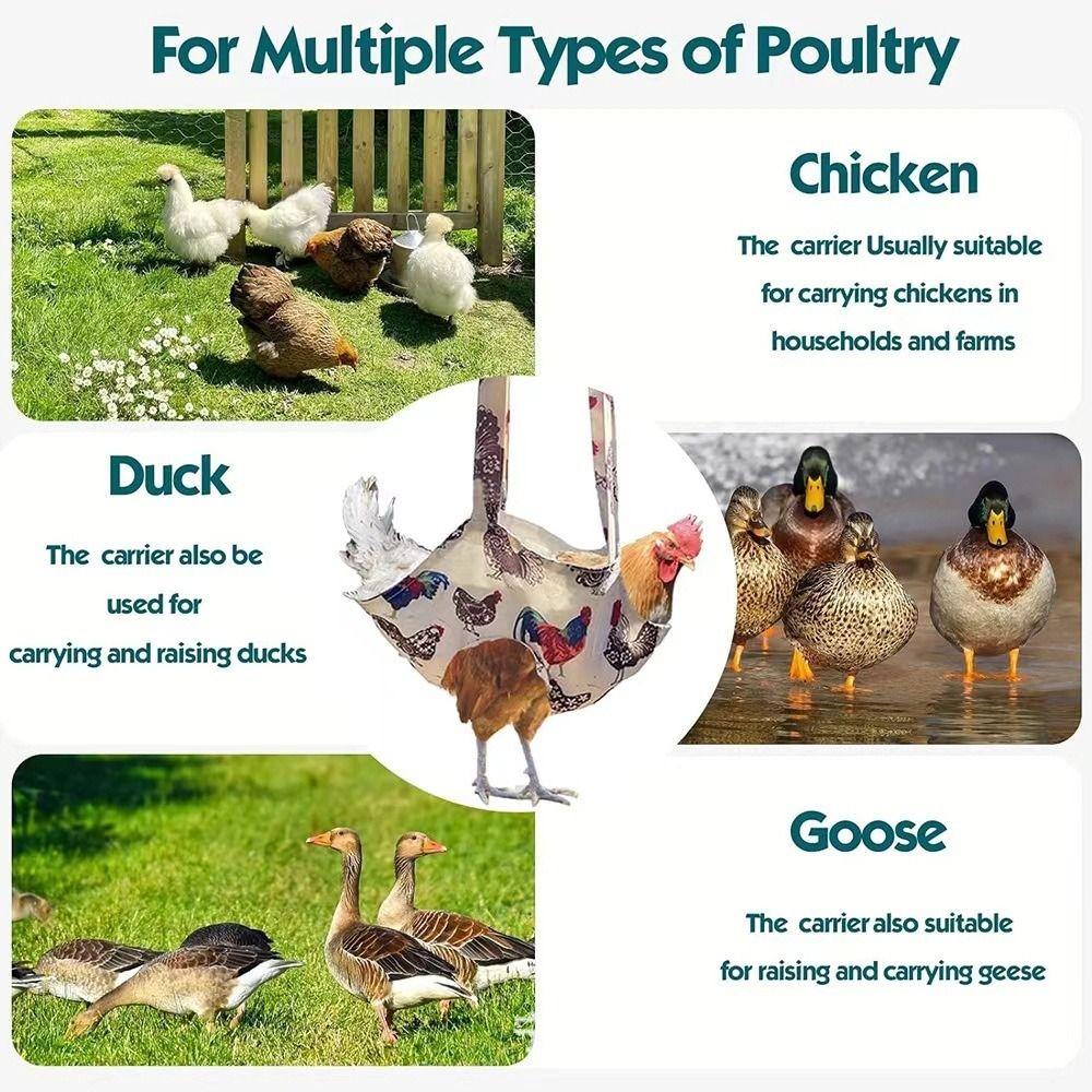 Adjustable Strap Hen Holder Bag Breathable Poultry Transport Handbag Pet Accessories