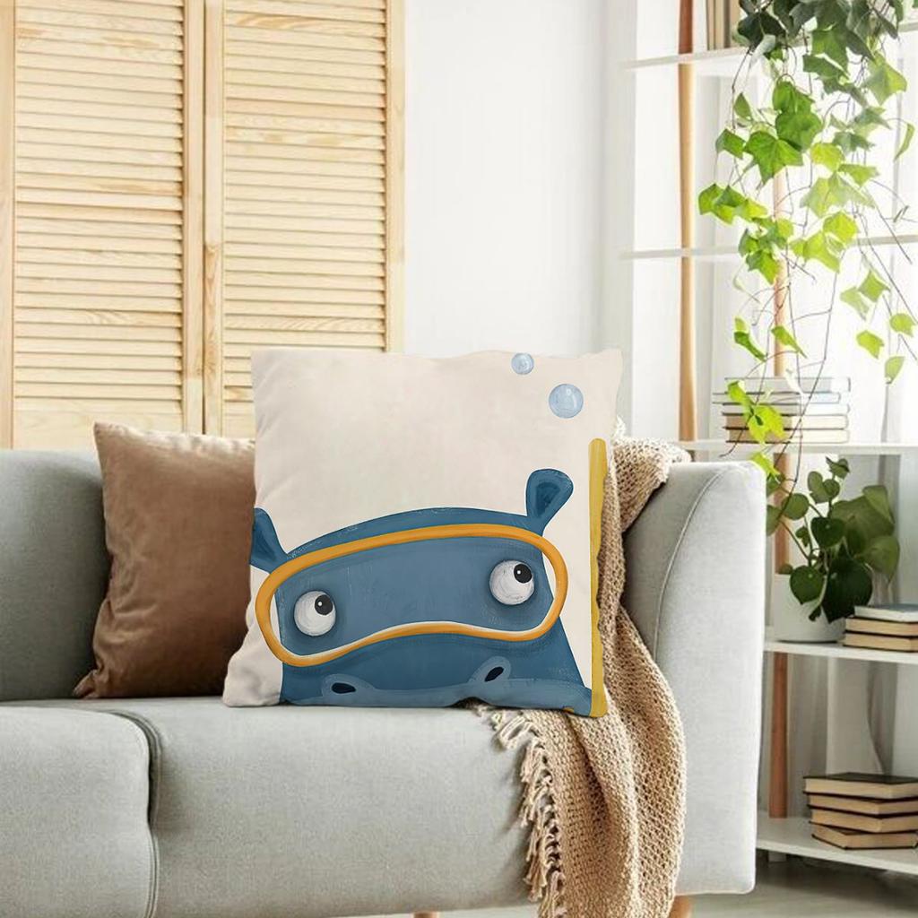 Nordic, Fresh and Cute Cartoon Pillowcase, Home Sofa, Car Bedside, Office Cushion Cover