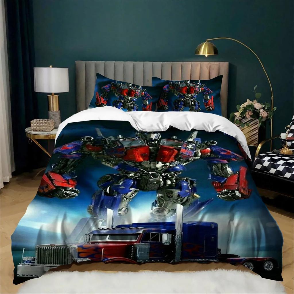 T-Transformers Movie 3D Printed Duvet Cover Set Bedding Set Kids Boy Bedroom Decoration 2/3PCS Single/Double/Queen Large Size