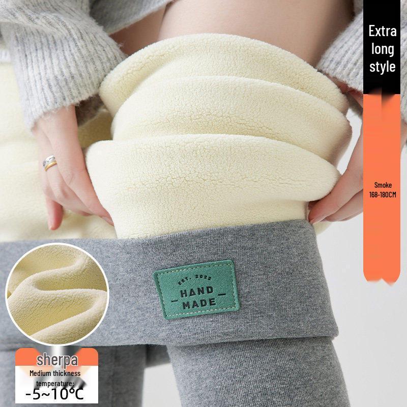 2025 New Winter Gray Plus Velvet Cotton Pants for Tall Women – Soft, Skin-Friendly, and Warm Base Layer
