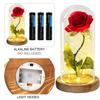 Beauty and Beast Artificial Flower Glass Cover Eternal Rose Birthday Gift Valentine's Day Gift